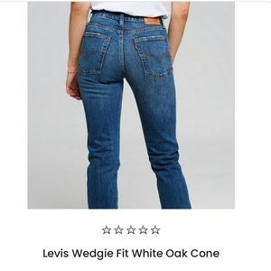 Levis Wedgie White Oak Cone denim size 24
